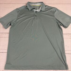 MAELREG Performance Polo Shirt Mens L Green Golf Short Sleeve Polyester